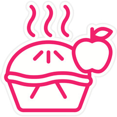 Vector Design Apple Pie Icon Style