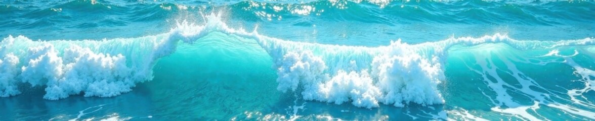Fototapeta premium Ocean Waves Foam Texture Blue Turquoise Sea Water, turquoise sea, aquatic, ocean waves
