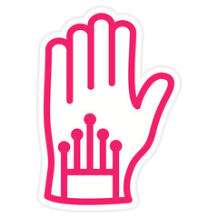 Obraz premium Vector Design Wired Gloves Icon Style