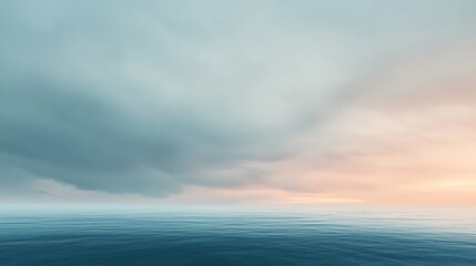 Obraz premium Serene Landscape with Gradient Sky Transitioning from Dark Gray to Light Blue