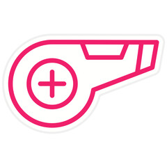 Obraz premium Safety Whistle Vector Design Icon Style