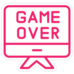 Game Over Vector Design Icon Style