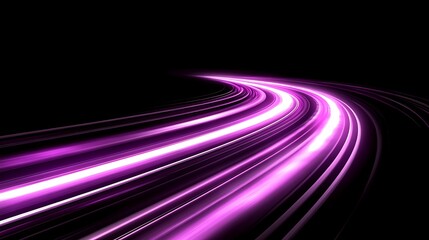 A glowing futuristic abstract shape with light trails forming intricate digital patterns.