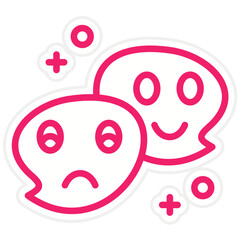Chat Emoticons Vector Design Icon Style