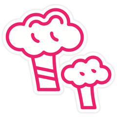 Broccoli Vector Design Icon Style