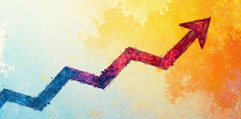 Simple hand drawn arrow marking on a background, shapes, arrow