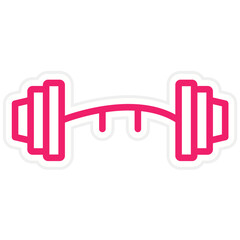 Crossfit Barbell Vector Design Icon Style