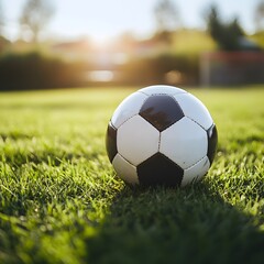 Fototapeta premium Football on grass