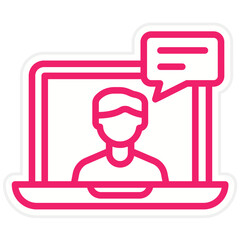 Vector Design Video Call Icon Style