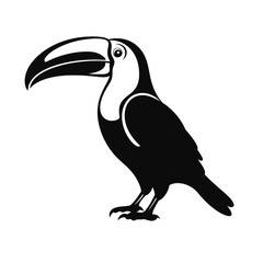 Obraz premium black silhouette of a toucan