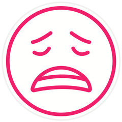Vector Design Disappointed Icon Style