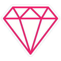 Naklejka premium Vector Design Diamond Icon Style