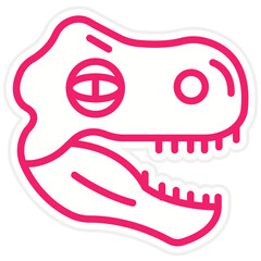 Vector Design Dinosaur Fossil Icon Style