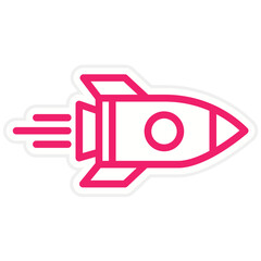 Vector Design Rocket Icon Style