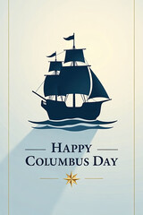 Hapy Columbus Day banner.