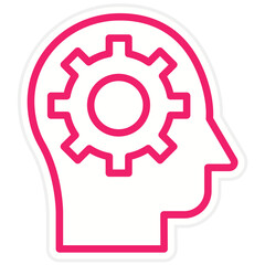 Vector Design Critical Thinking Icon Style