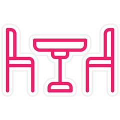 Obraz premium Vector Design Food Table Icon Style