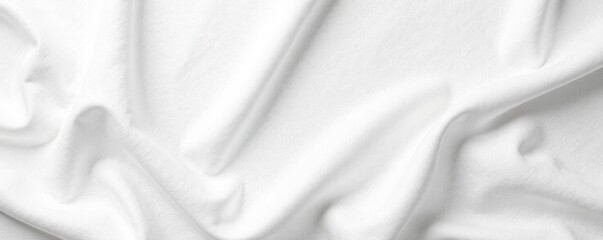 Obraz premium Soft white linen texture with subtle creases and folds, plain, classic