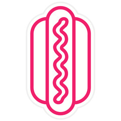 Vector Design Hot Dog Icon Style