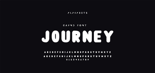 Kids style colorful font design, playful childish alphabet, letters and numbers