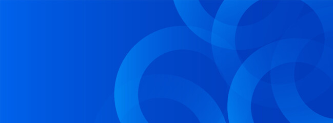 Blue gradient abstract circle shape background vector design