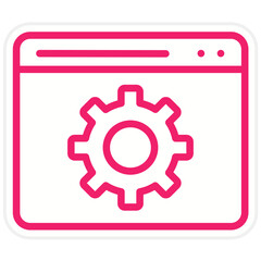 Vector Design Browser Setting Icon Style