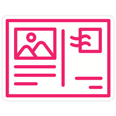 Vector Design Postcard Icon Style