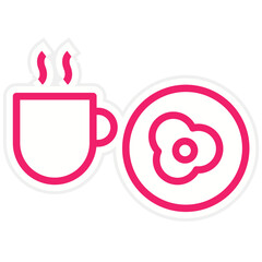 Vector Design Break Fast Icon Style