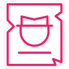 Vector Design Wanted Icon Style