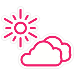 Vector Design Sunny Icon Style