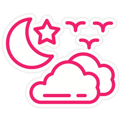 Vector Design Night Icon Style