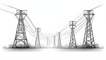 High Voltage Power Pole Vector Isolated