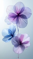 Colorful abstract flowers wallpaper poster background