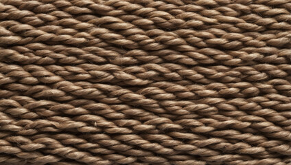 Close up of a woven jute fabric in earthy brown. rope background.