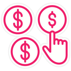 Vector Design Pay Per Click Icon Style
