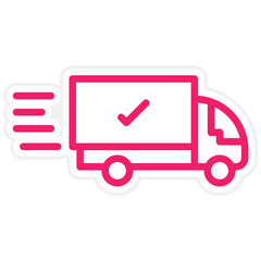 Vector Design Delivery Truck Icon Style