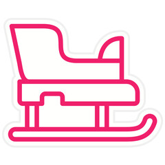 Vector Design Sled Icon Style