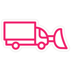Vector Design Snowplow Icon Style