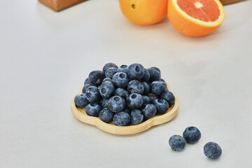 Blueberries placed in the kitchen.