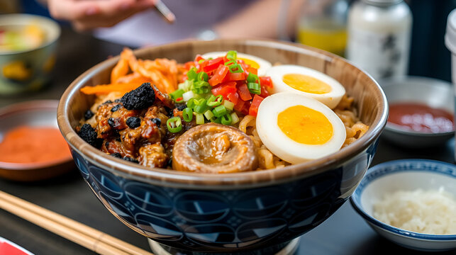 Bibimbap sometimes romanized as bi bim bap Food photography