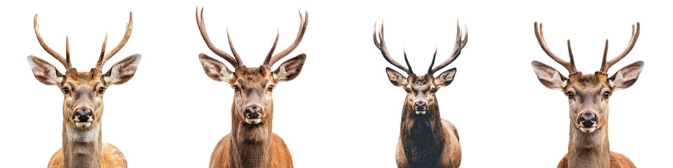 Majestic deer standing in a natural forest environment showcasing its powerful antlers and watchful alert gaze