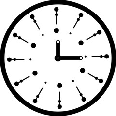 Minimalist Wall Clock Illustration