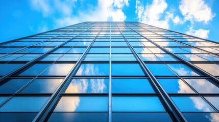Skyscraper reflection urban cityscape architectural photography bright day low angle modern design inspiration