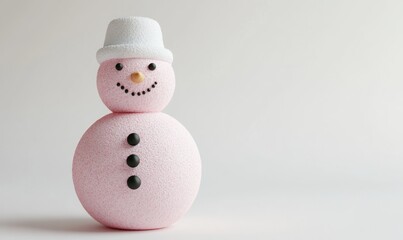 Fototapeta premium 3D Clay Snowman in a Winter Wonderland Style for Festive Decor