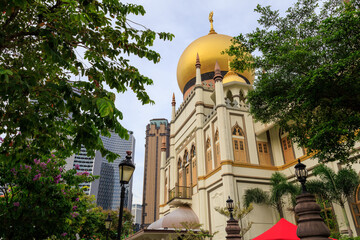 Sultan Mosque at Muscat Street near Arab Street in Kampong Glam district, Singapore