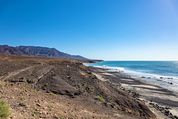 Playa Punta Salinas Beach, Island Fuerteventura, Canary Islands, Spain, Europe.