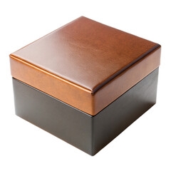 Black and Brown Box Isolated on White Background

