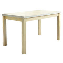 Stylish Parsons Table Isolated on White Background
