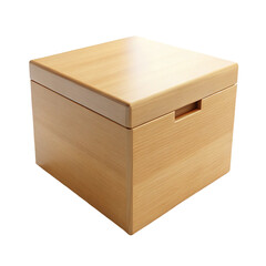 Simple Box Isolated on White Background
