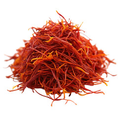 Delicate Saffron Isolated on White Background
